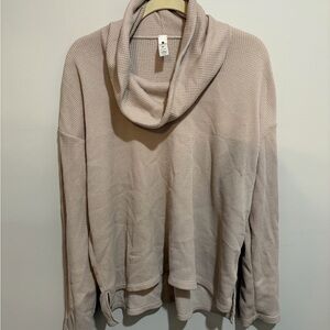 Yogalicious Soft Beige Cowl Neck Sweater